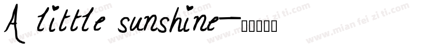A little sunshine字体转换